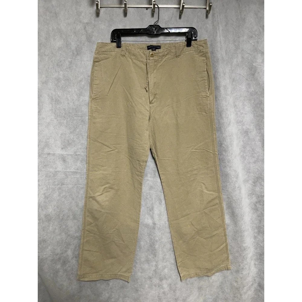 Banana Republic Pants Men 35x33 36x33 Linen Cotton Drawstring Baggy Casual Chino